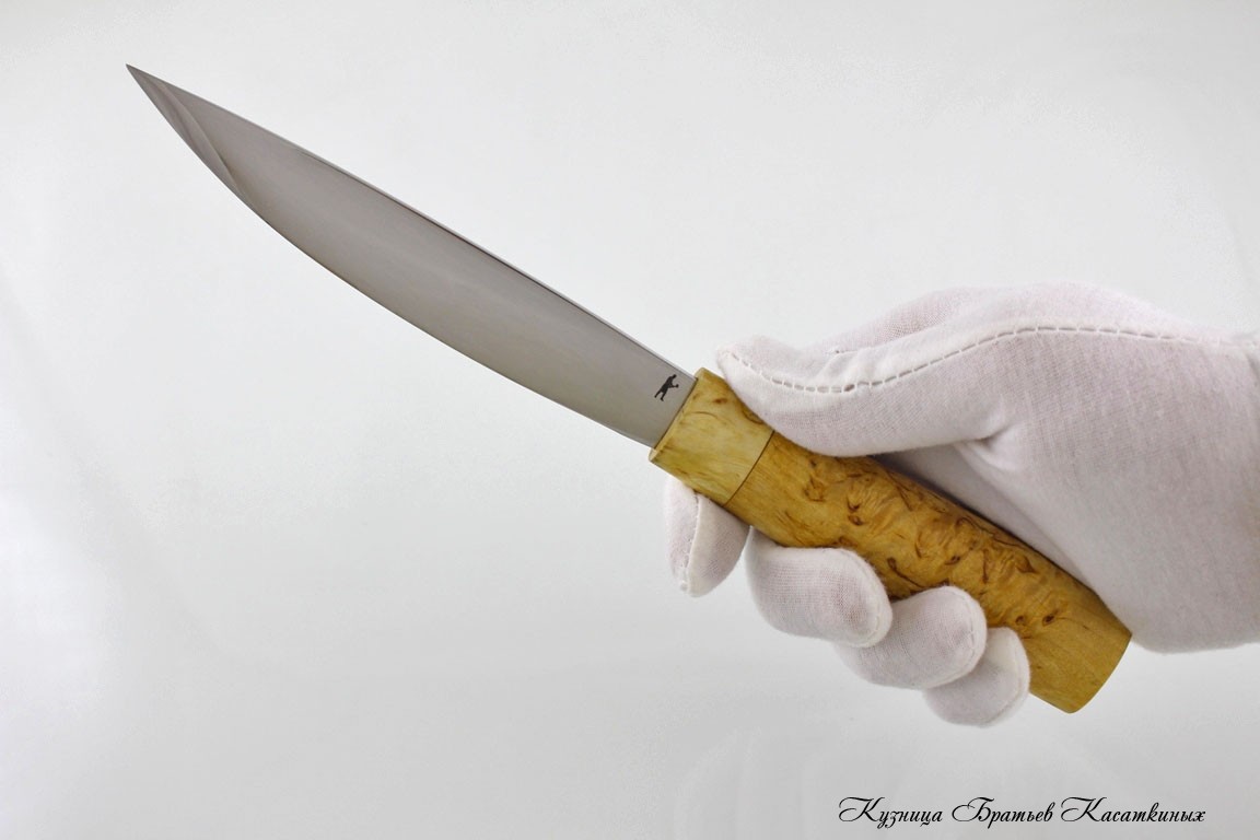 Якутский нож средний "БЫHAХ" 65х13. Рукоять карельская береза.