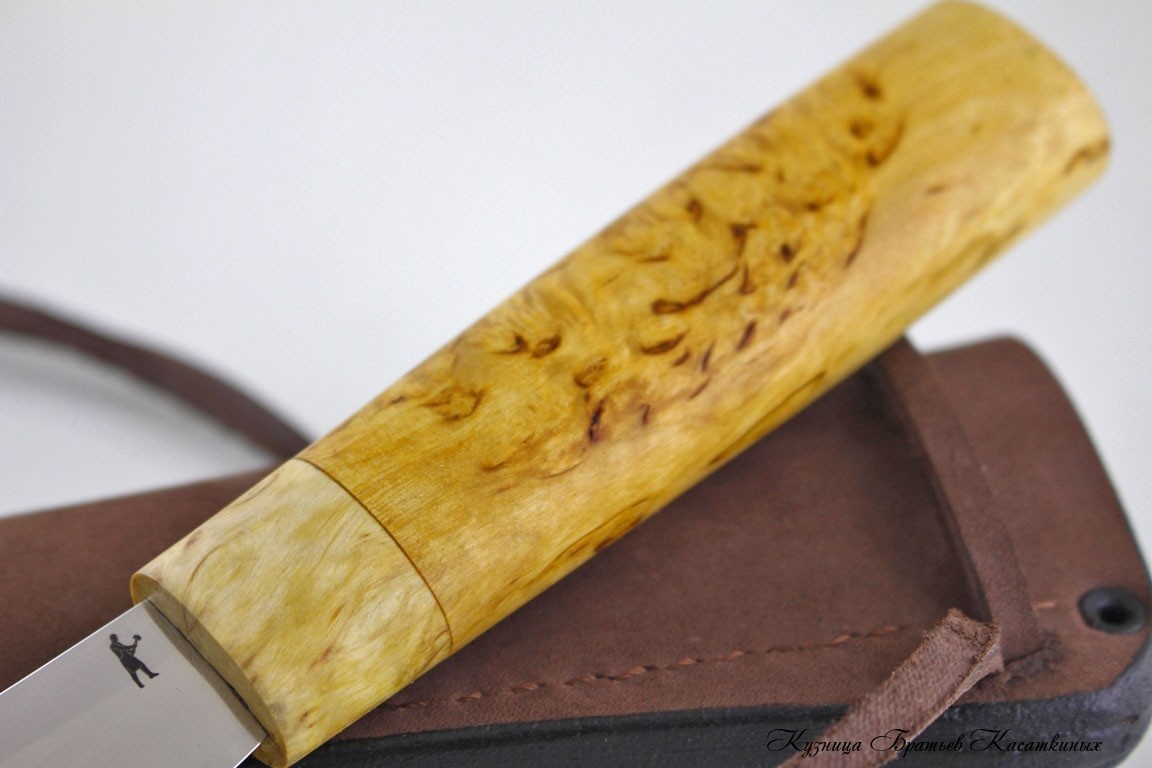 Якутский нож средний "БЫHAХ" 65х13. Рукоять карельская береза.